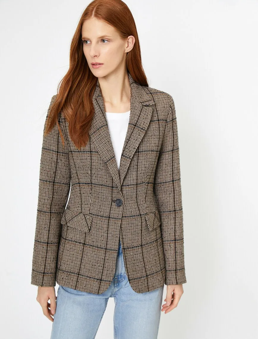 14969 Brown Check Jacket