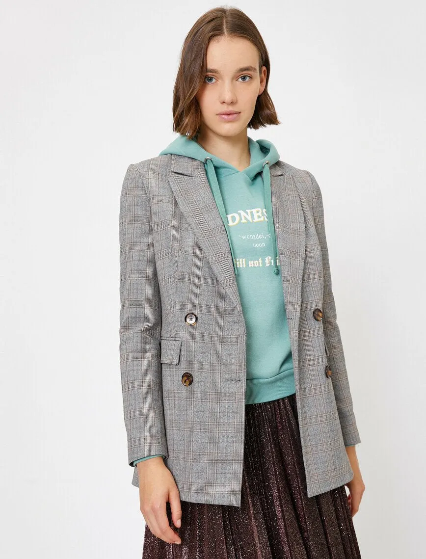 14987 Grey-Brown Check Jacket