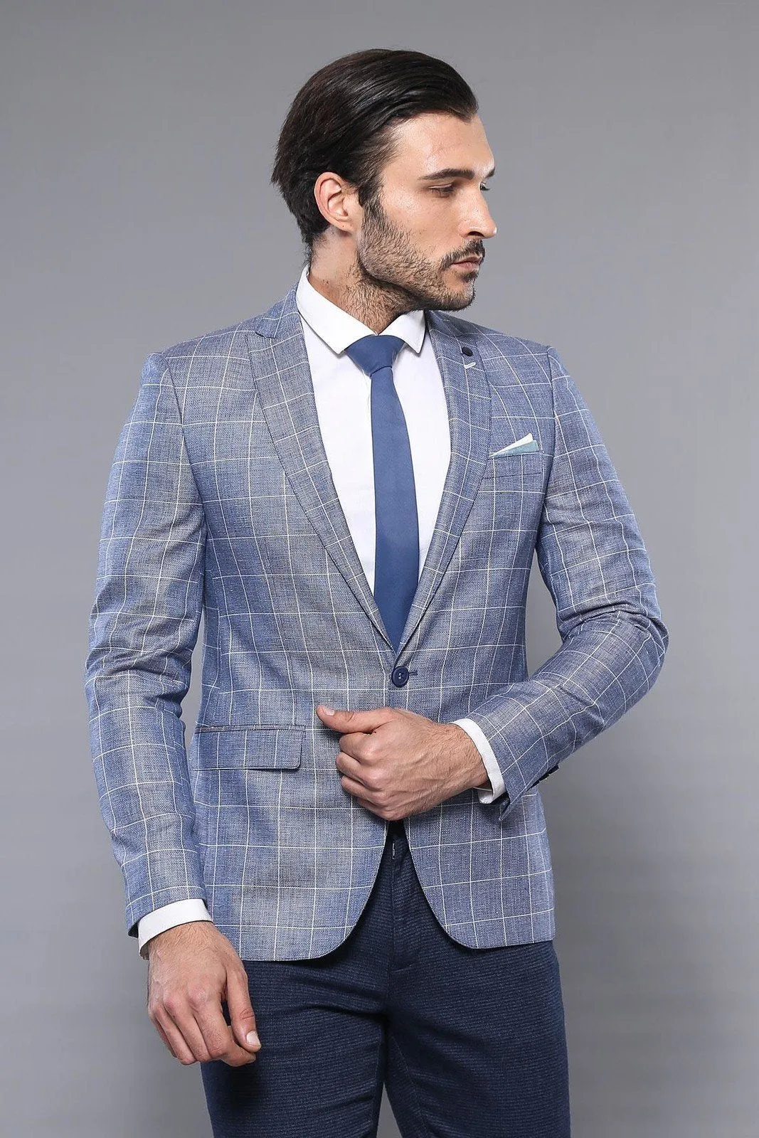 15448 Blue Blazer Jacket