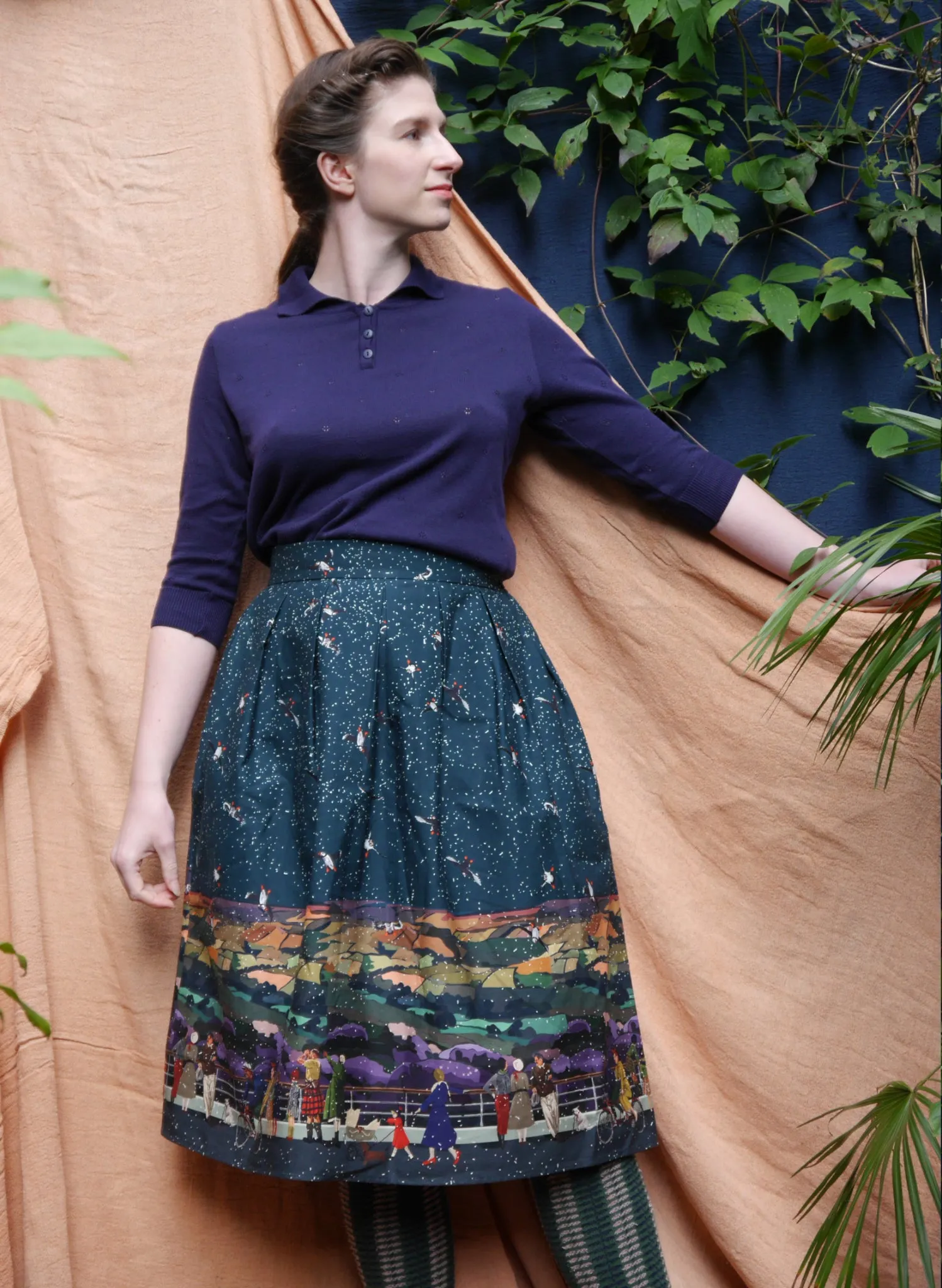 Ada Skirt - Teal Yorkshire Dales