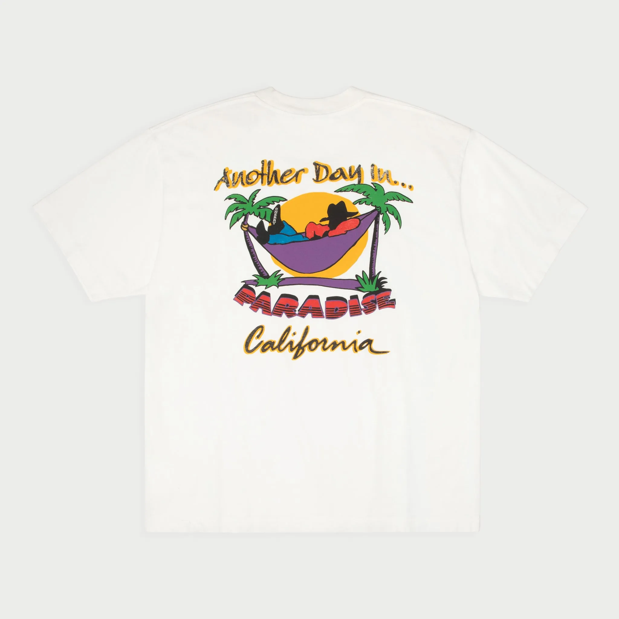 Another Day In Paradise Pocket Tee (White)