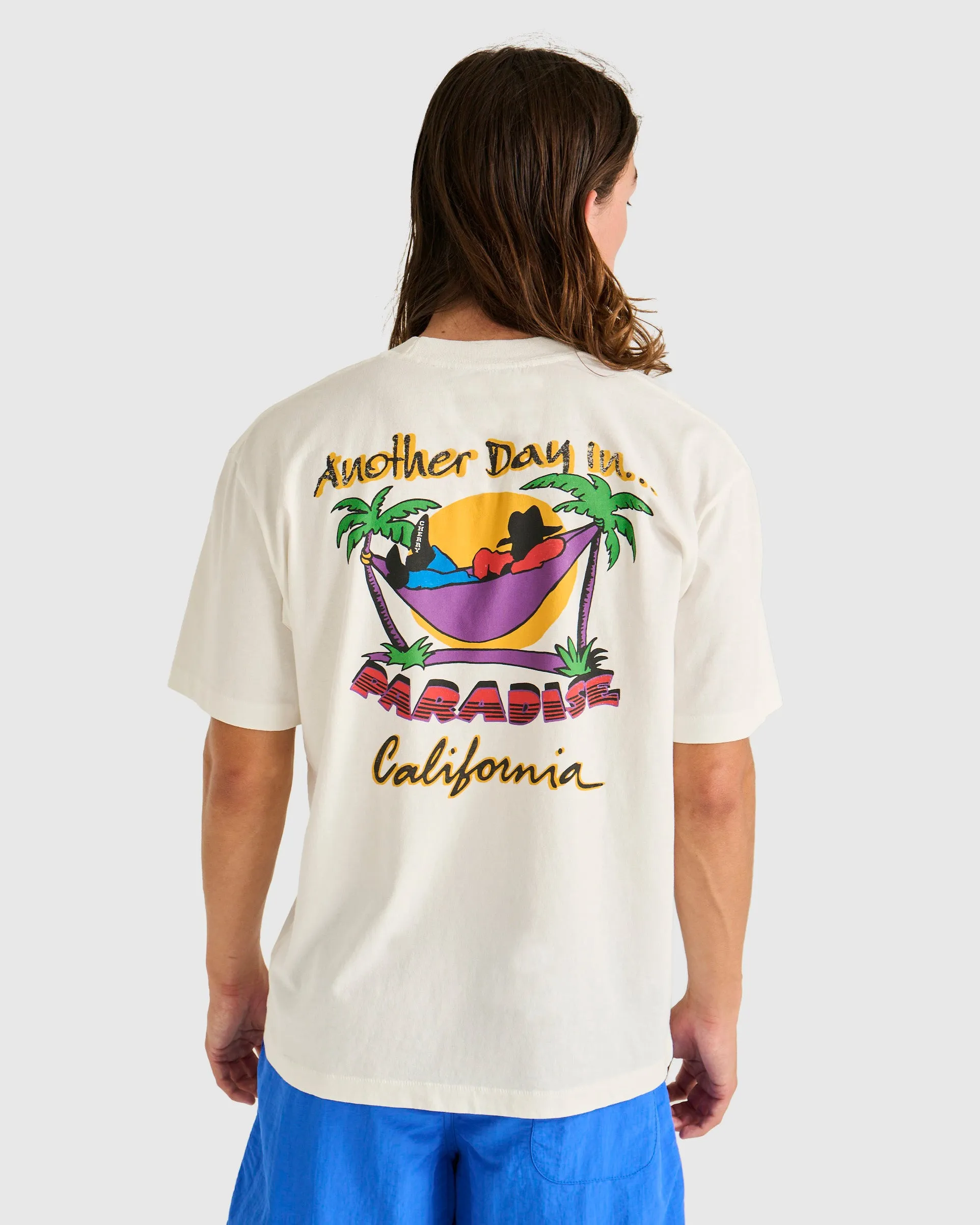 Another Day In Paradise Pocket Tee (White)