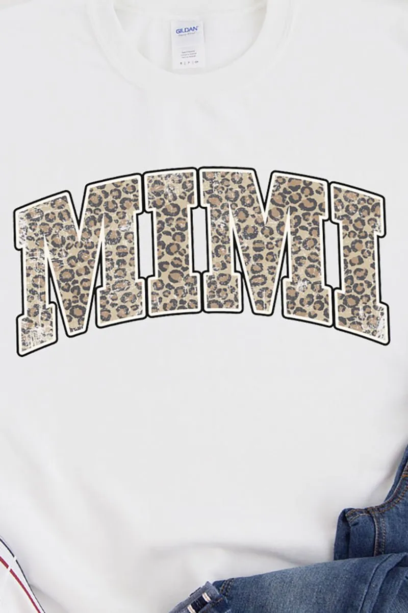 Arched Mimi Leopard Heavy-weight Crew Sweatshirt