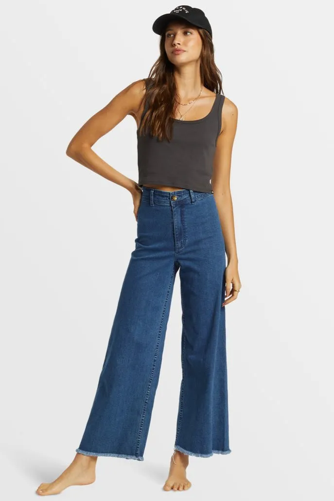 BILLABONG Free Fall Wide-Leg Denim Pant - More Colors Available