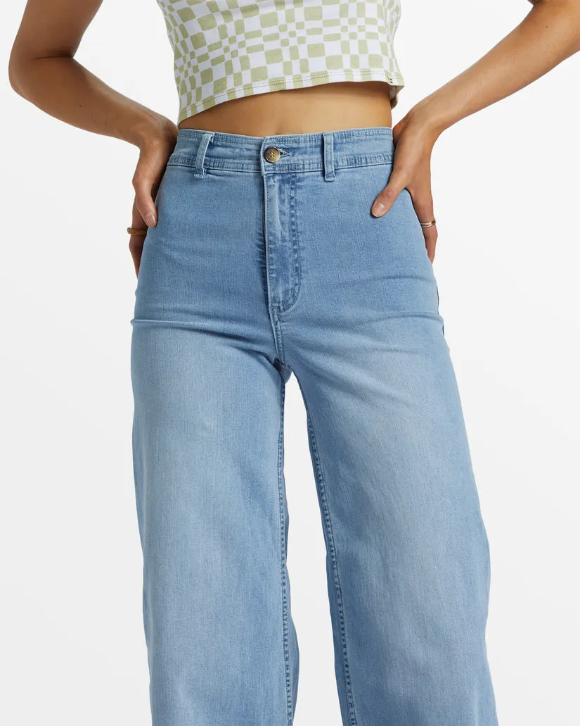 BILLABONG Free Fall Wide-Leg Denim Pant - More Colors Available