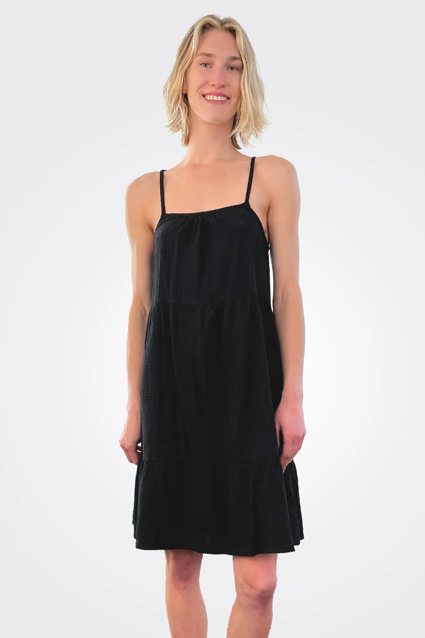 Cami Tiered Dress - Black