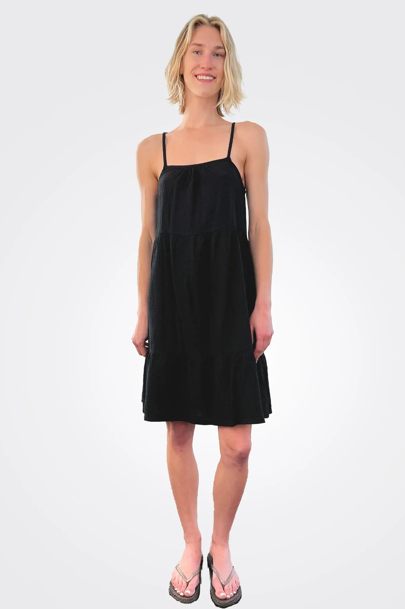 Cami Tiered Dress - Black