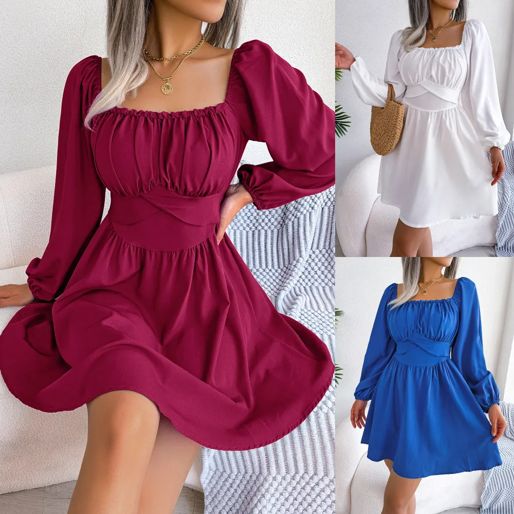 Casual Long Sleeves Short Daily Dresses