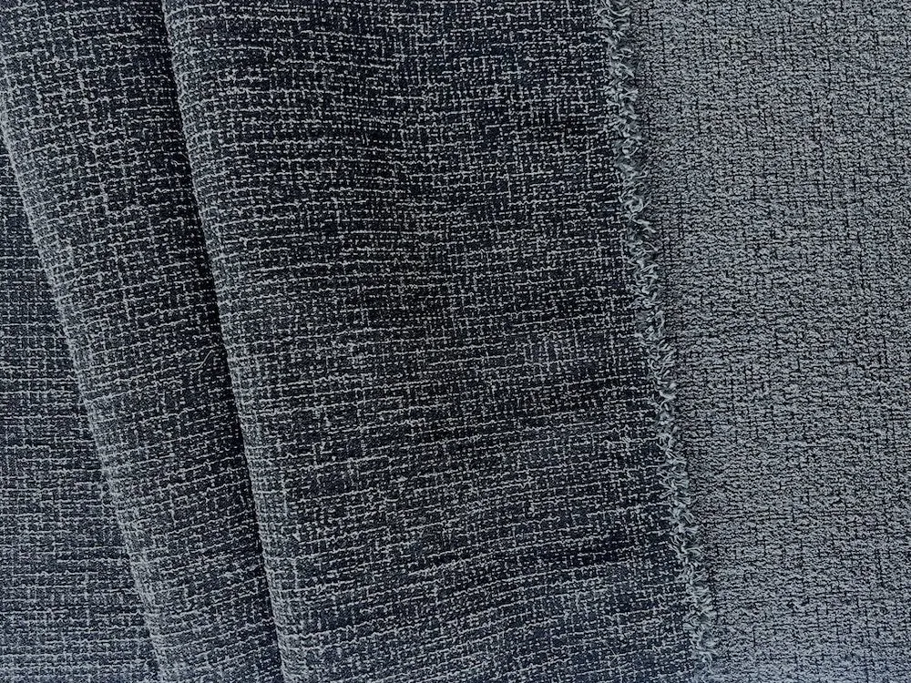 Chic Tweedily Textured Granite Wool & Viscose Crepe (Made in Italy)