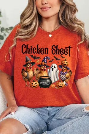 Chicken Sheet Halloween Short Sleeve Relaxed Fit T-Shirt