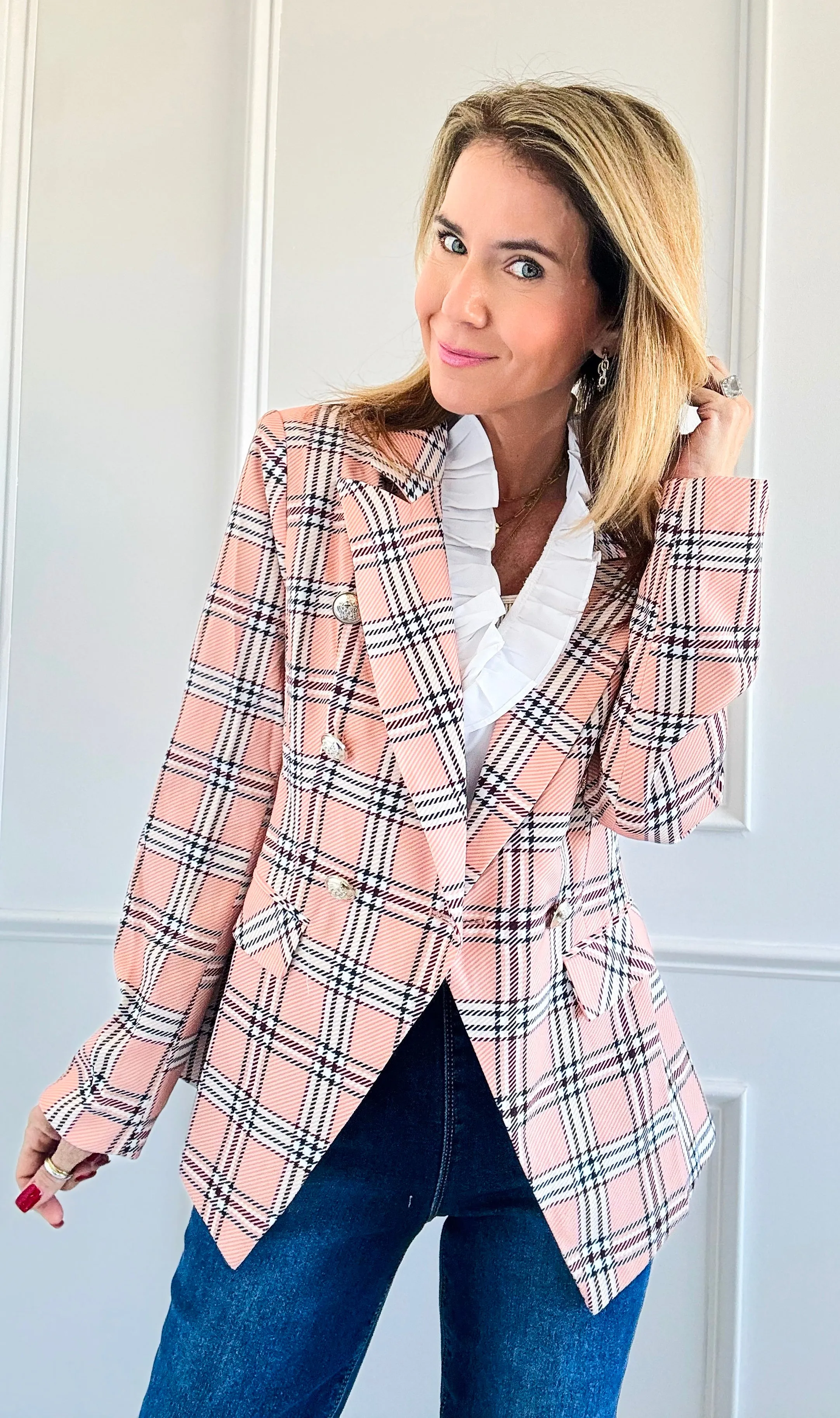 City Lights Plaid Statement Blazer