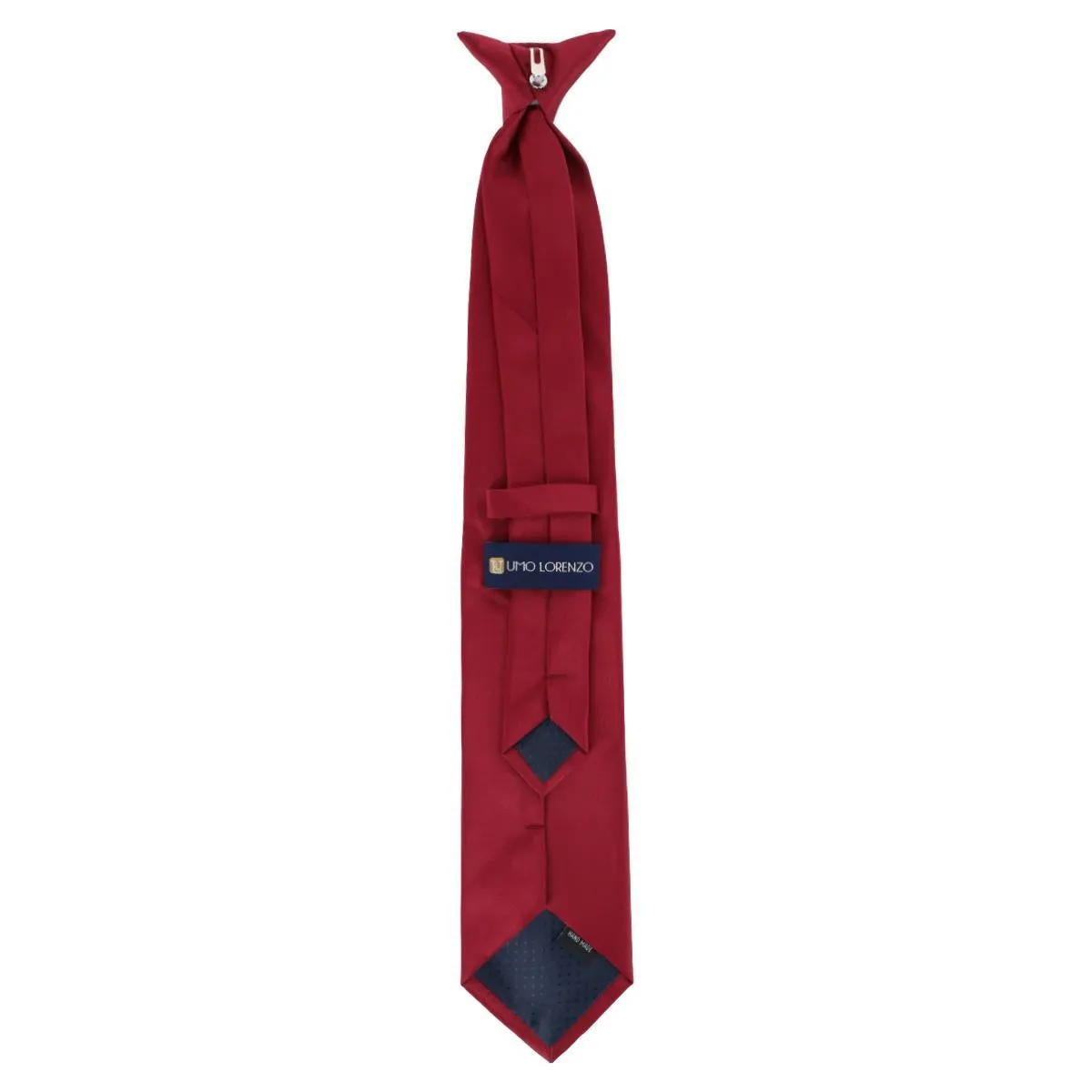 CTM® Men's Solid Clip On Tie