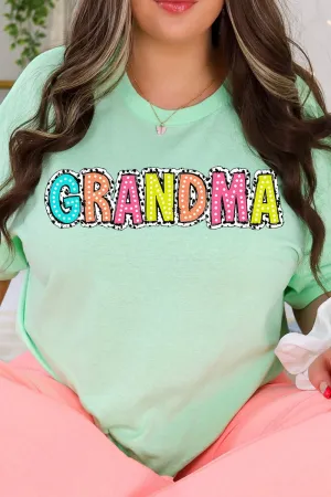 Dalmatian Dots Grandma Short Sleeve Relaxed Fit T-Shirt