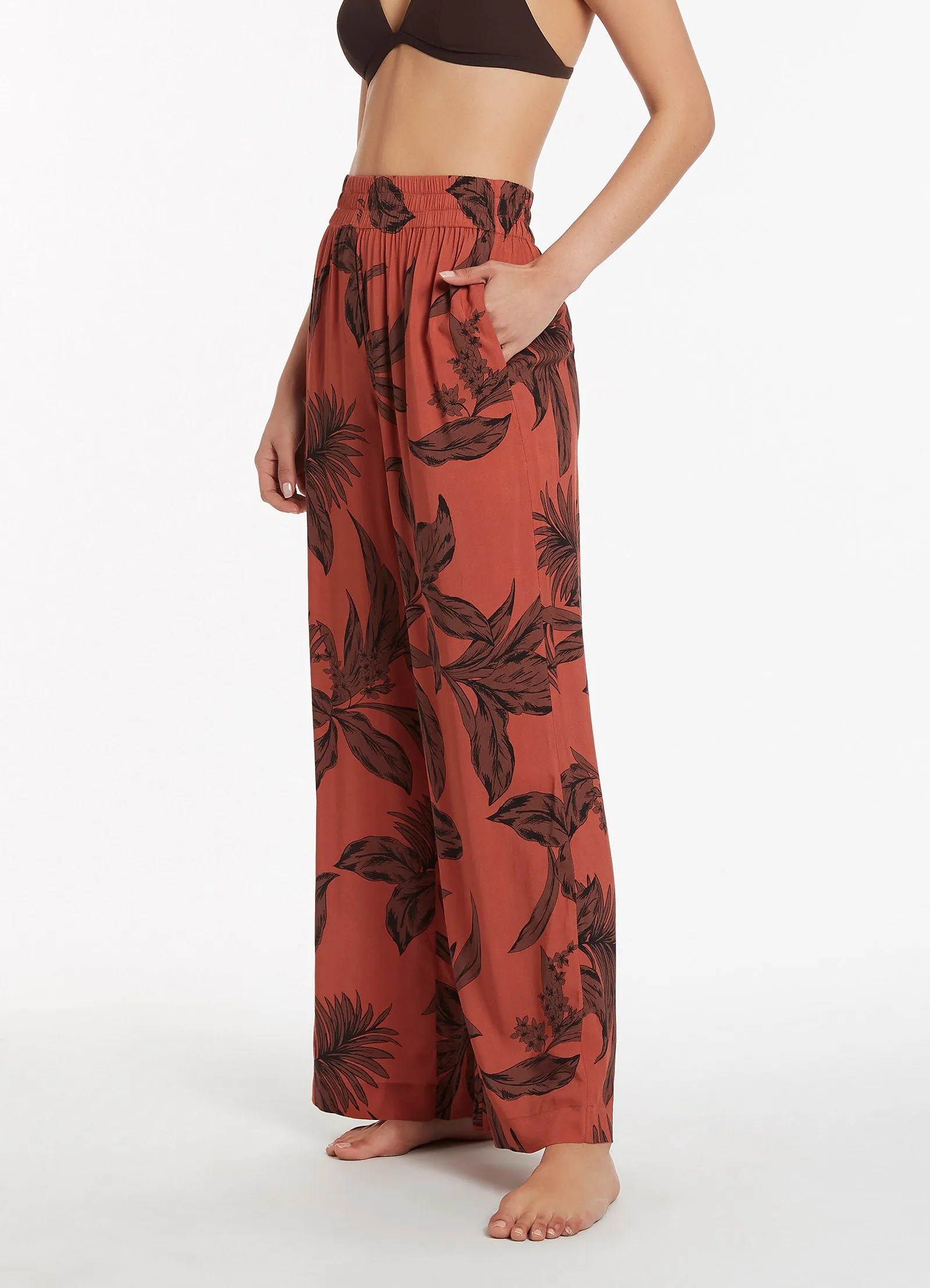 Desert Palm High Waist Pant - Terracotta