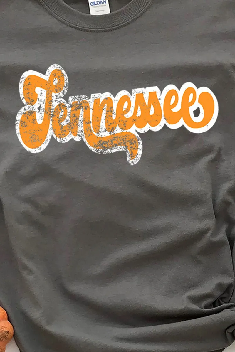 Distressed Tennessee Script Short Sleeve Relaxed Fit T-Shirt