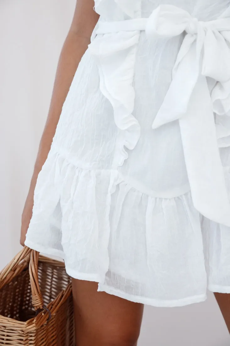 Easy Breezy Sleeveless Swing Dress White