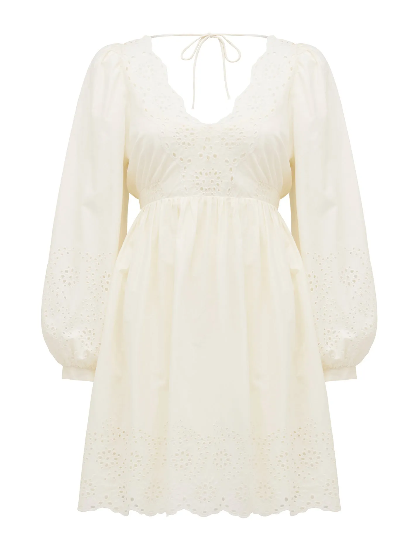 Esther Puff Sleeve Cutwork Dress