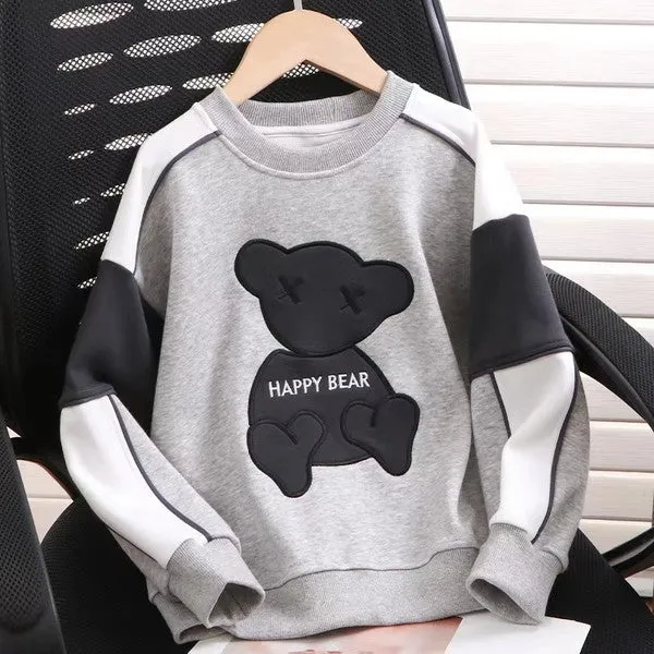 Grey Boy's Pullover Sweatshirt