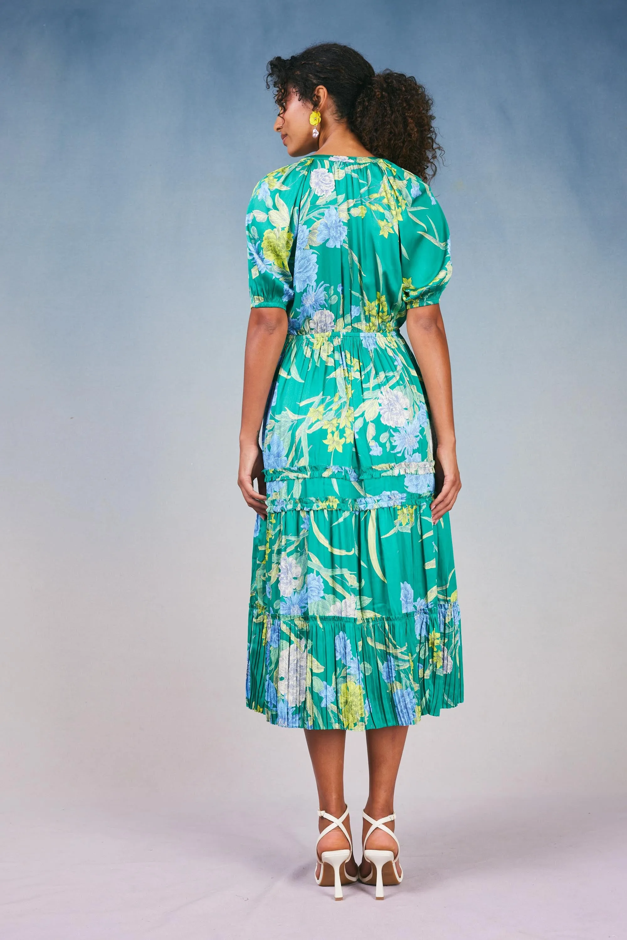 Hana Botanical Midi Dress