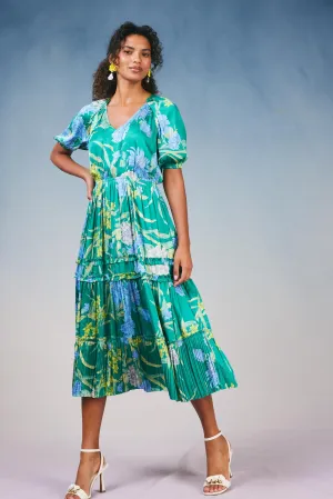 Hana Botanical Midi Dress