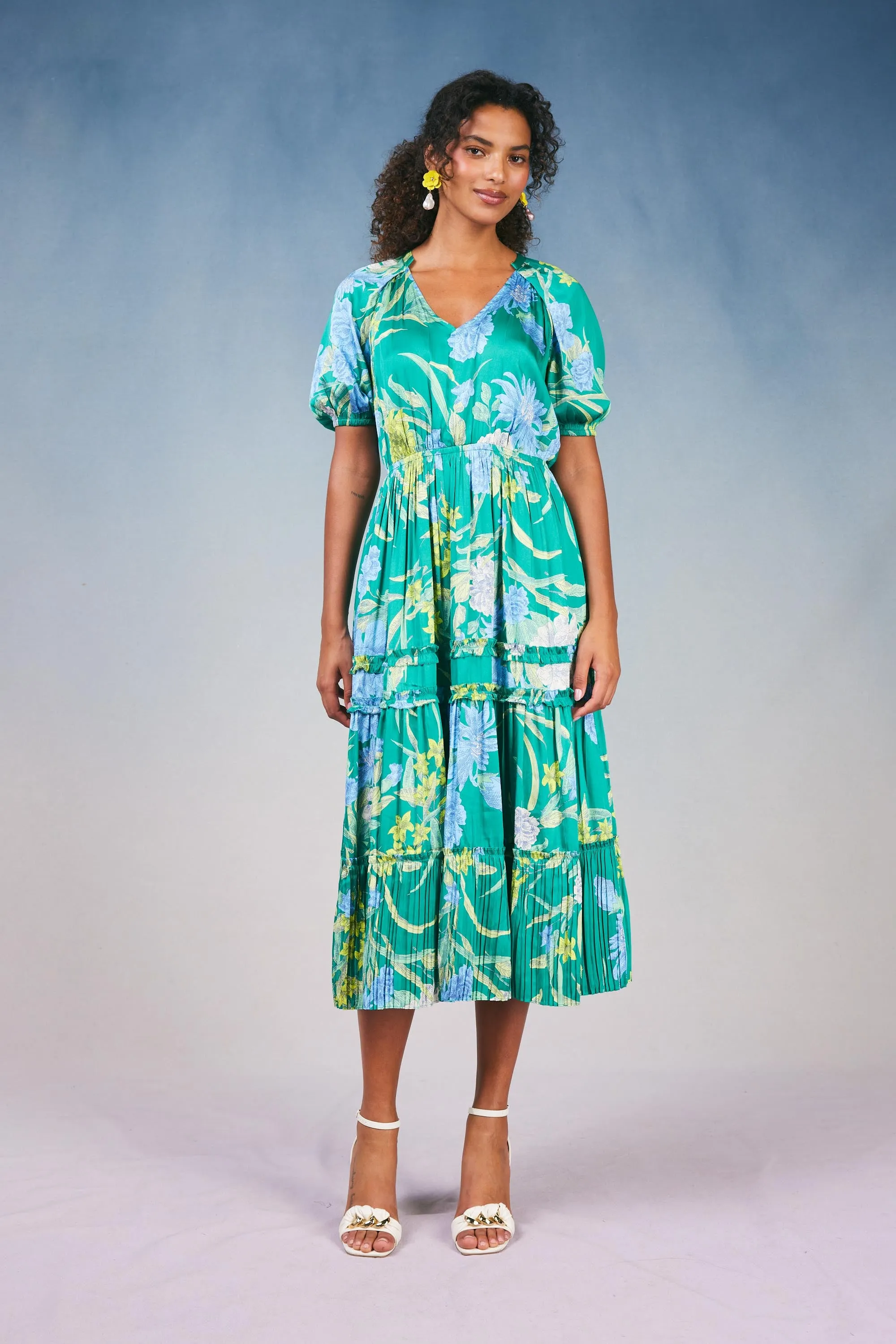 Hana Botanical Midi Dress