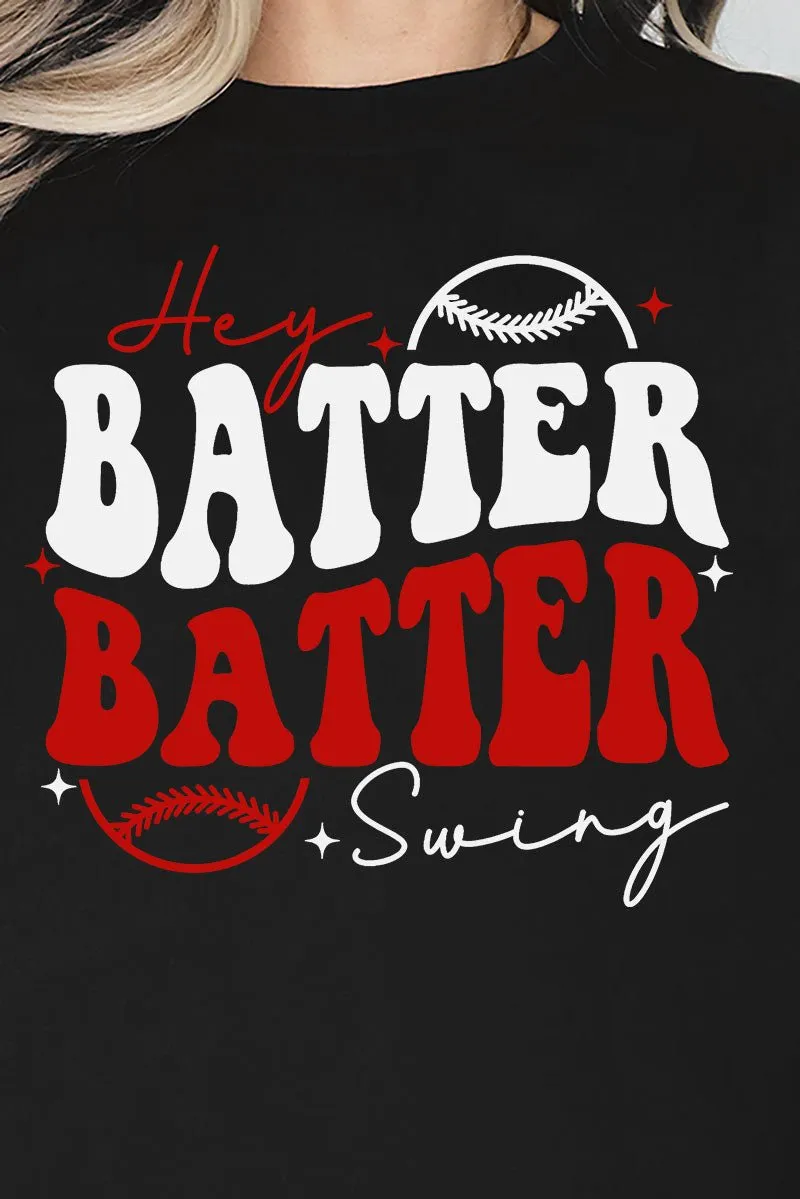 Hey Batter Batter Heavy-weight Crew Sweatshirt