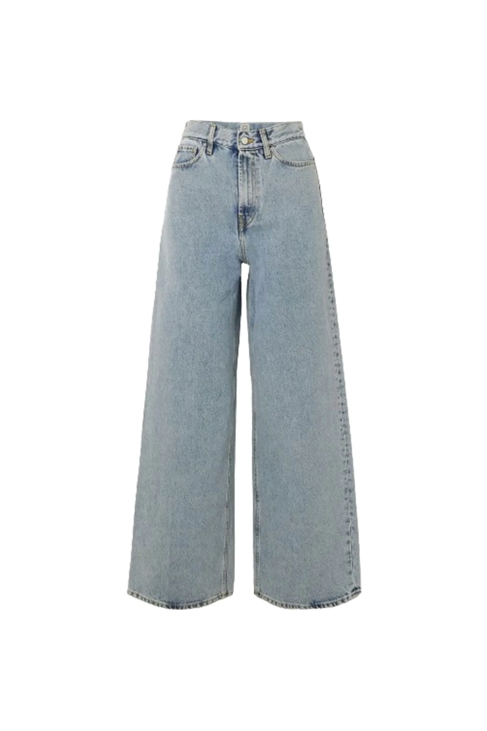 High-rise Wide-leg Organic Jeans