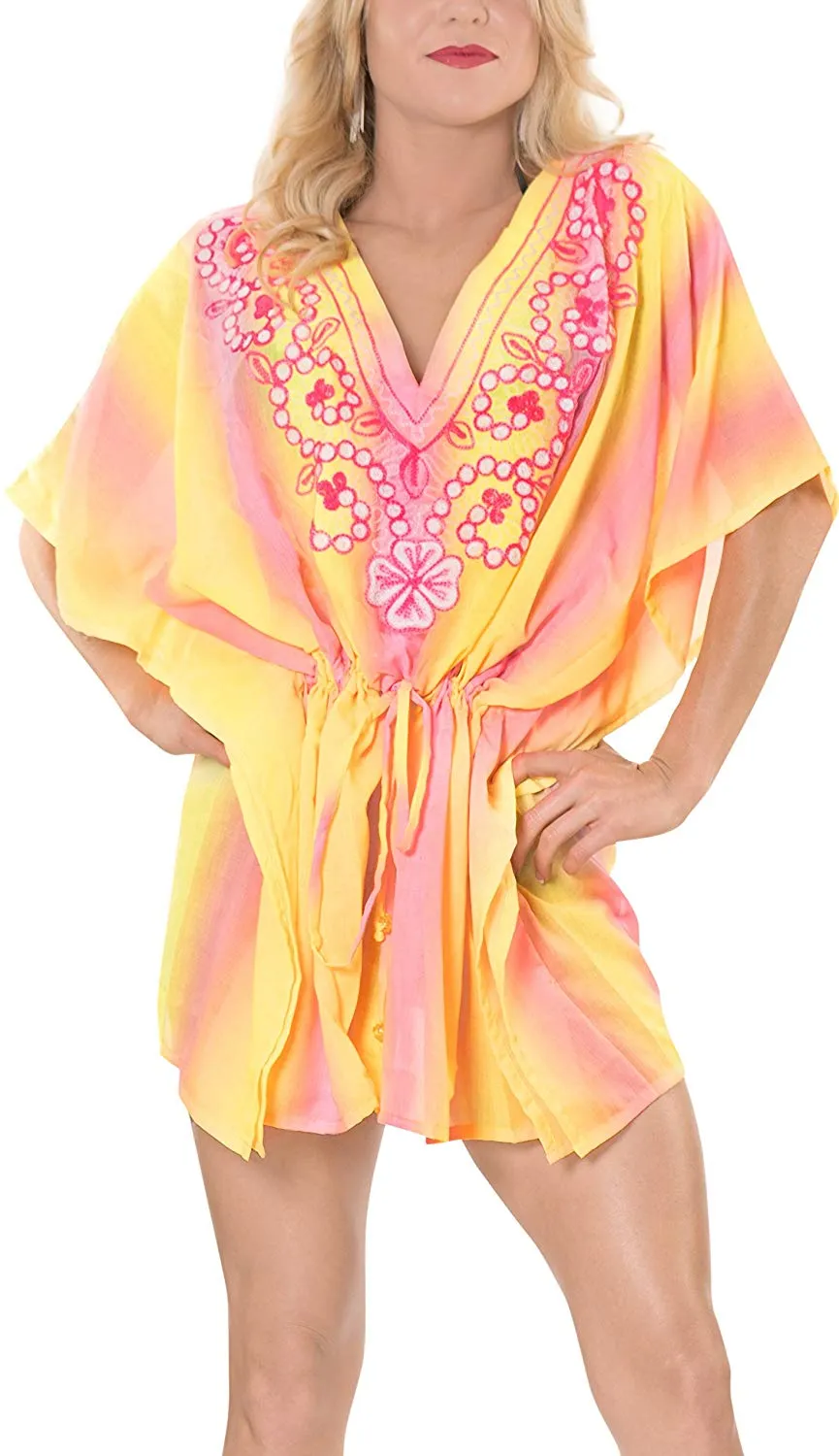 LA LEELA Bikini Swimwear Swimsuit Beach Cover ups Women Summer Dress Gradient