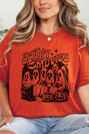 Let's Watch Scary Movies Short Sleeve Relaxed Fit T-Shirt