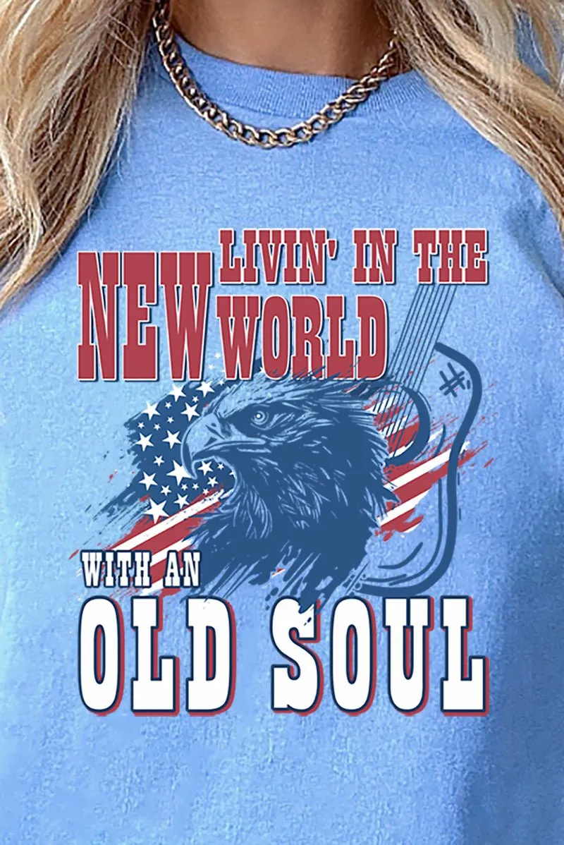 Livin' in The New World Short Sleeve Relaxed Fit T-Shirt