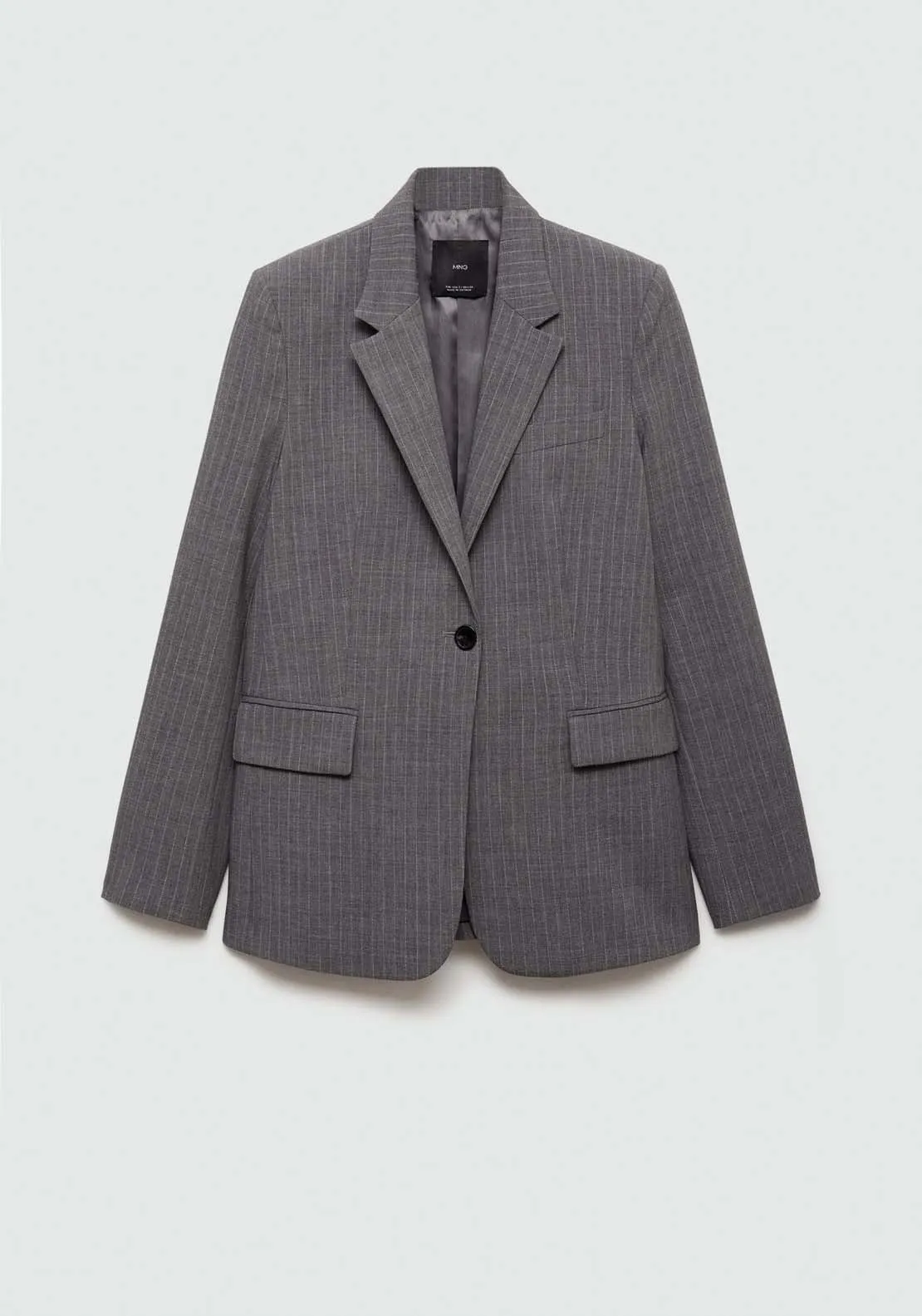 Pinstripe suit blazer - Gray