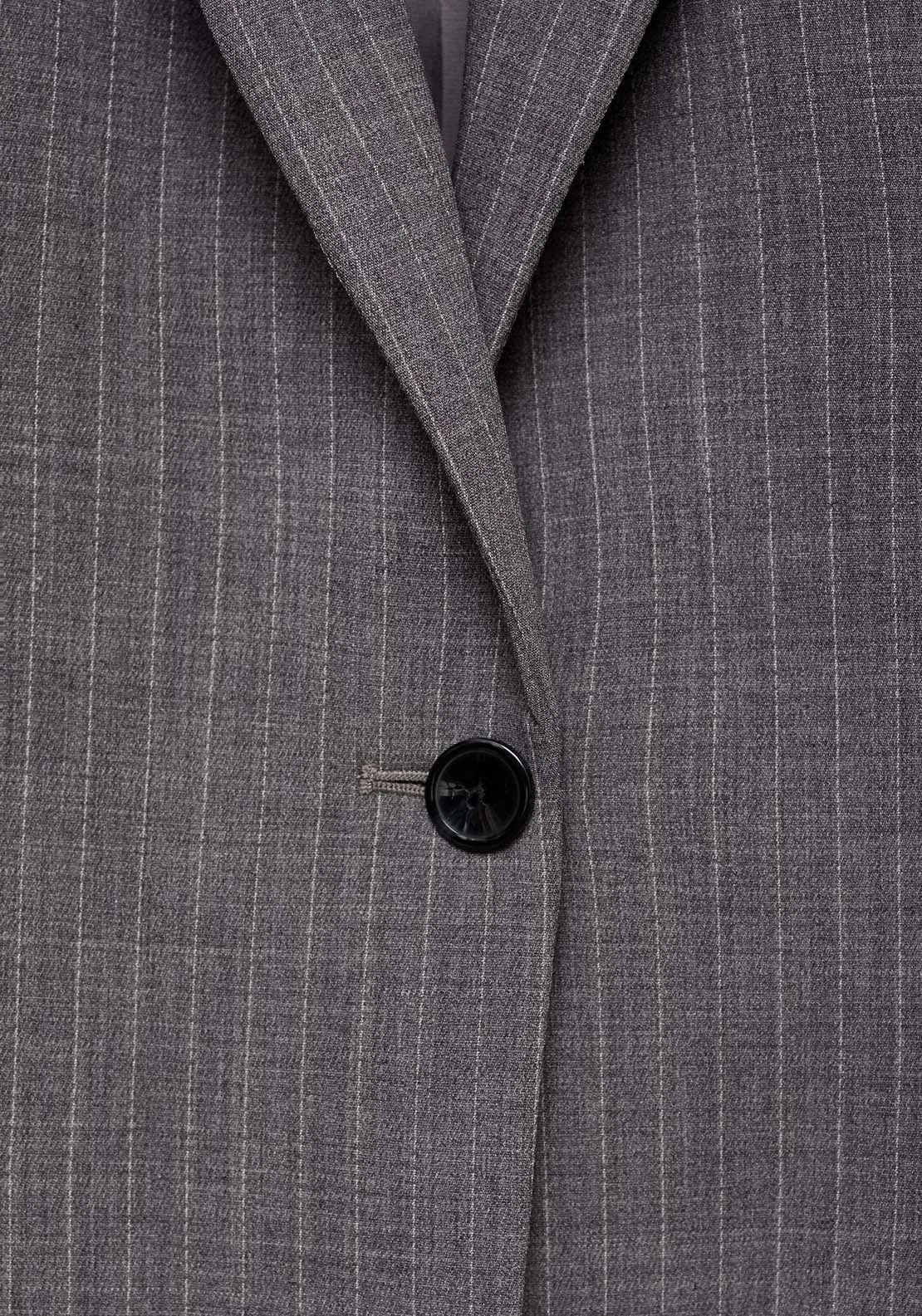 Pinstripe suit blazer - Gray