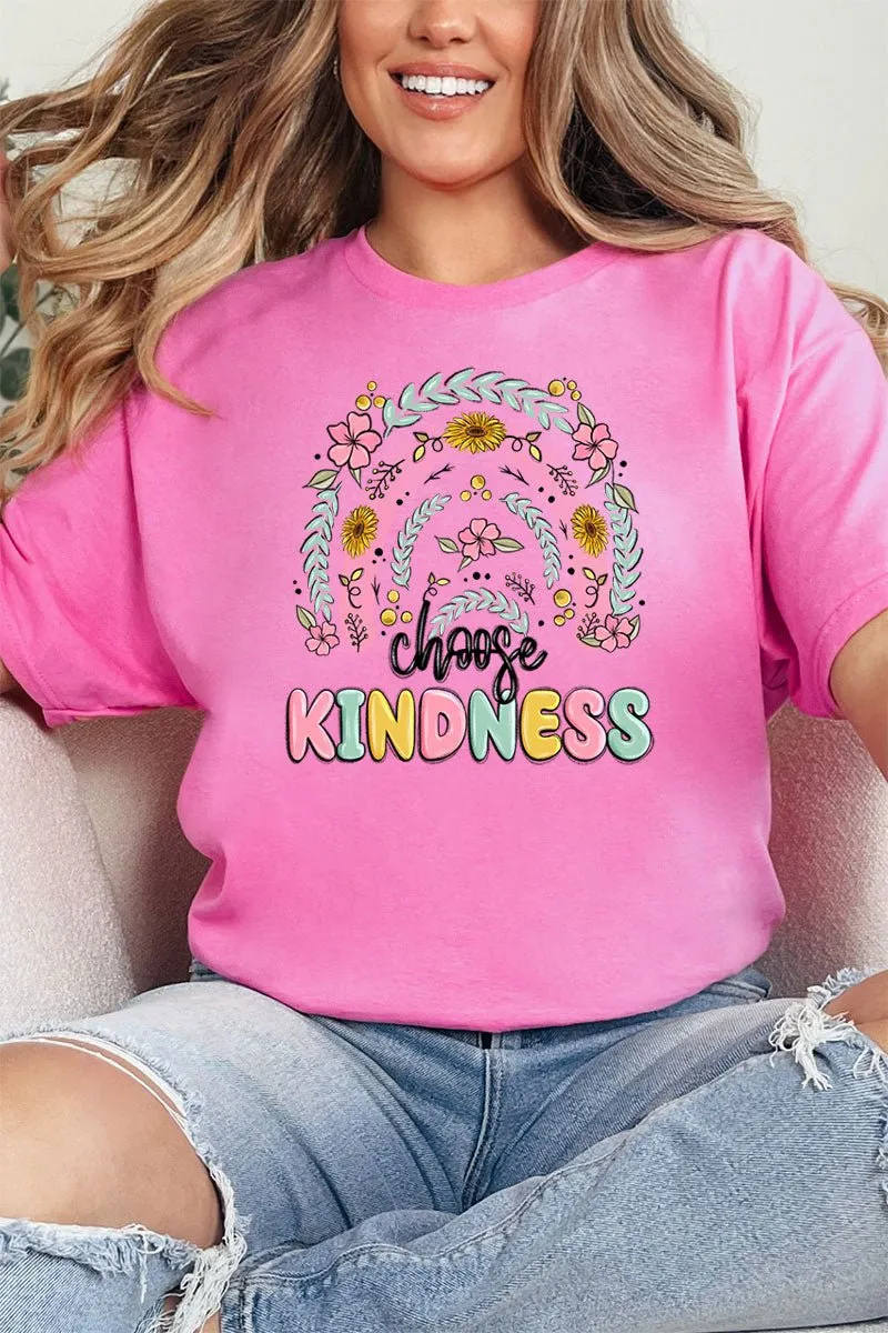 Rainbow Choose Kindness Short Sleeve Relaxed Fit T-Shirt