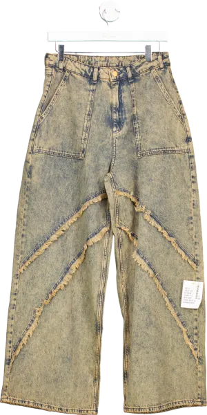 Reclaimed Vintage Blue Denim Wide Leg Jeans UK 10