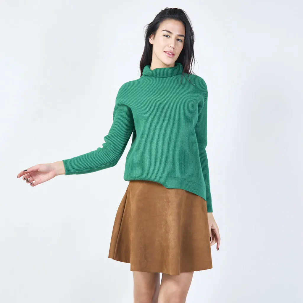 Ribbed turtleneck sweater wholesale