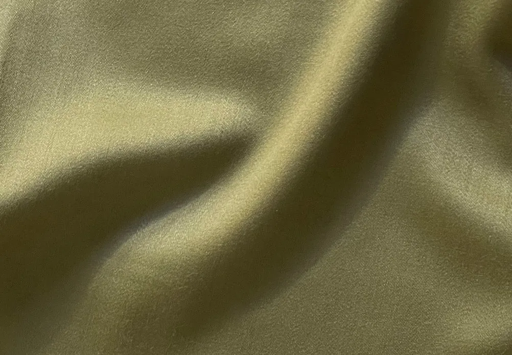 Selvedged Cool Olive Bronze Wool (Made in Italy)