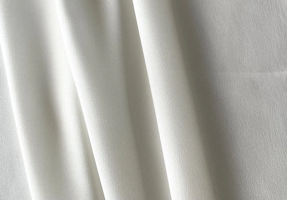 Soft Natural White Silk Crepe De Chine (Made in Italy)