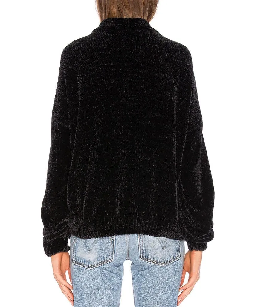 Staycay Chenille Cardi, Black