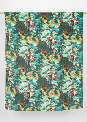 Summer Forest Viscose Print - Cool Tones - Swatch