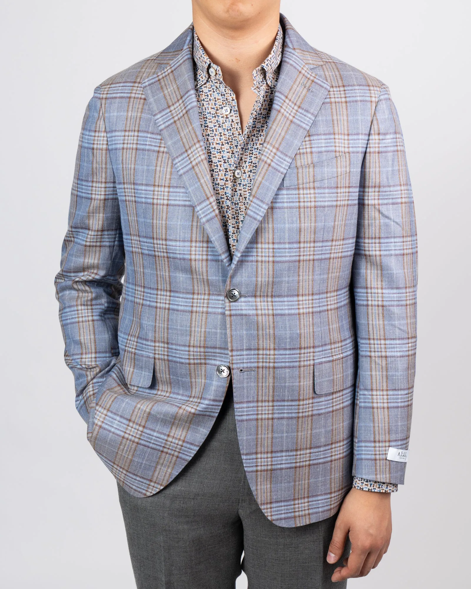 Tan & Rust Plaid Sportcoat