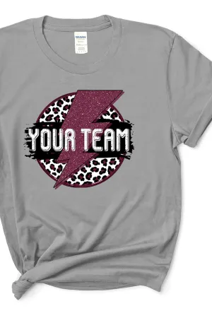 Team Strike Maroon and Black Short Sleeve Relaxed Fit T-Shirt