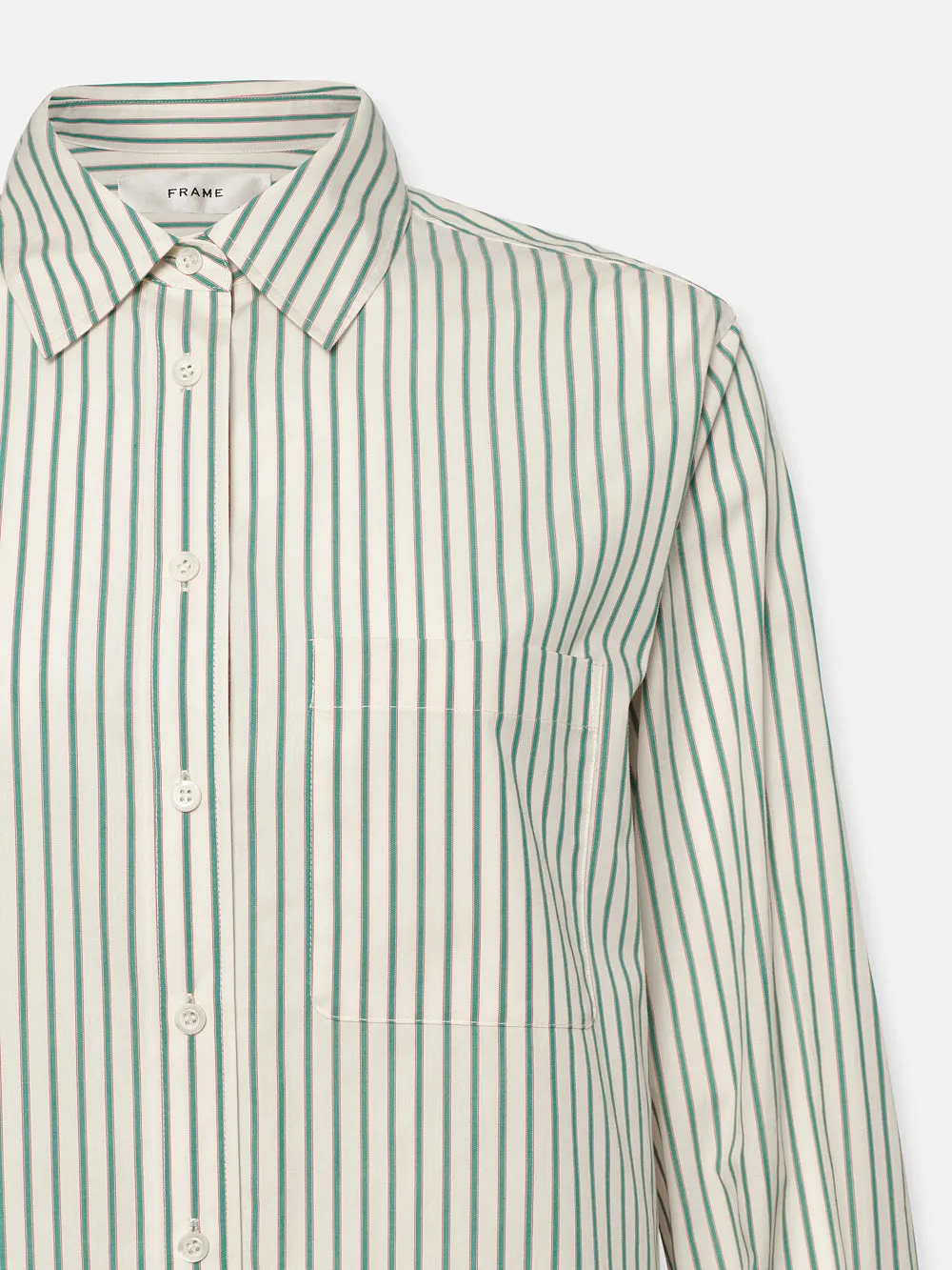 The Borrowed Pocket Shirt -- Green Gem Multi