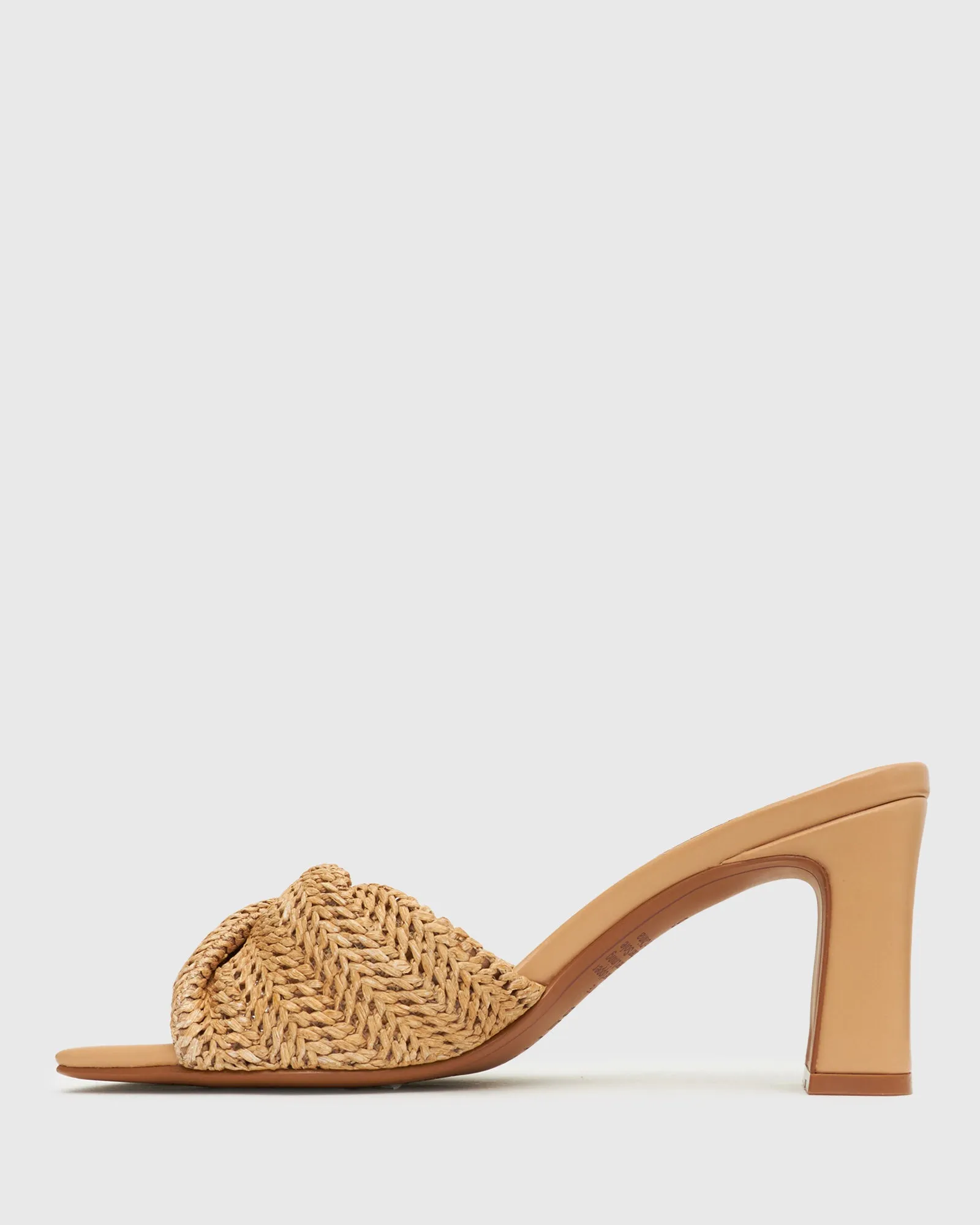 UNITE Twist Front Block Heel Mules