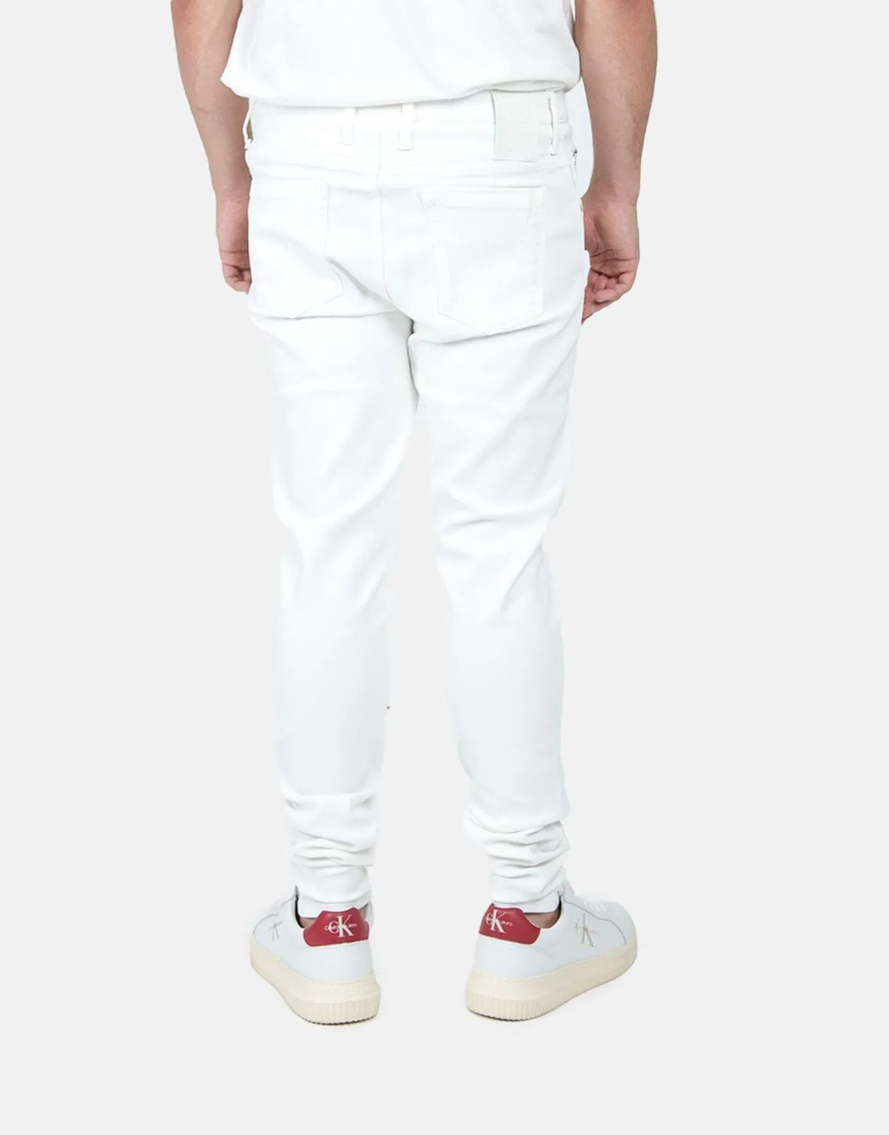 Vialli Globe Ultra Fit White Oil Jeans