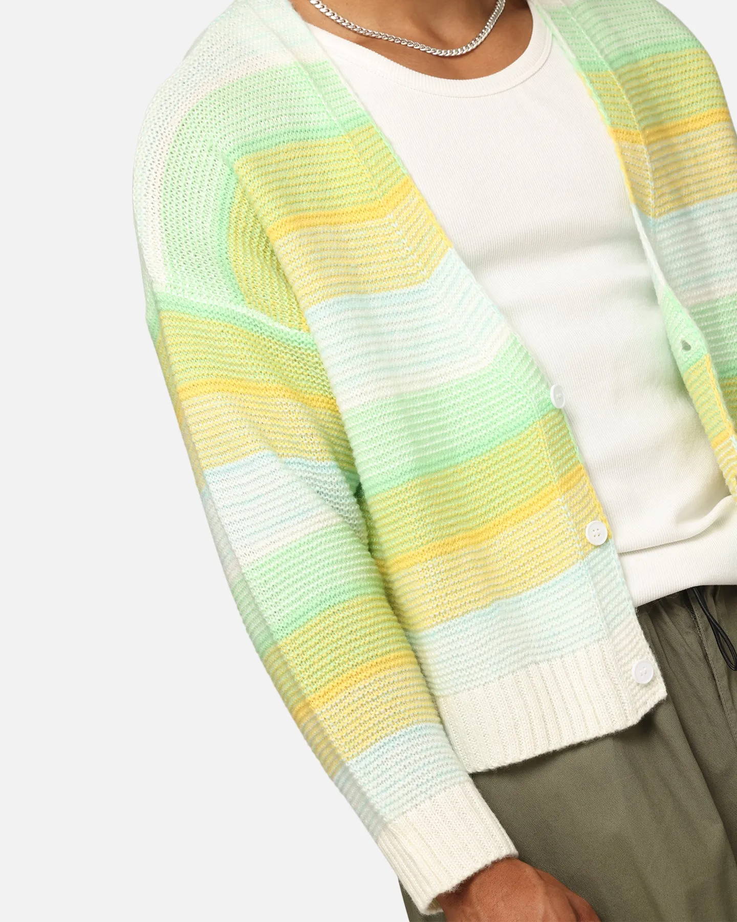 XXIII Striped Cardigan Green/Blue/Yellow