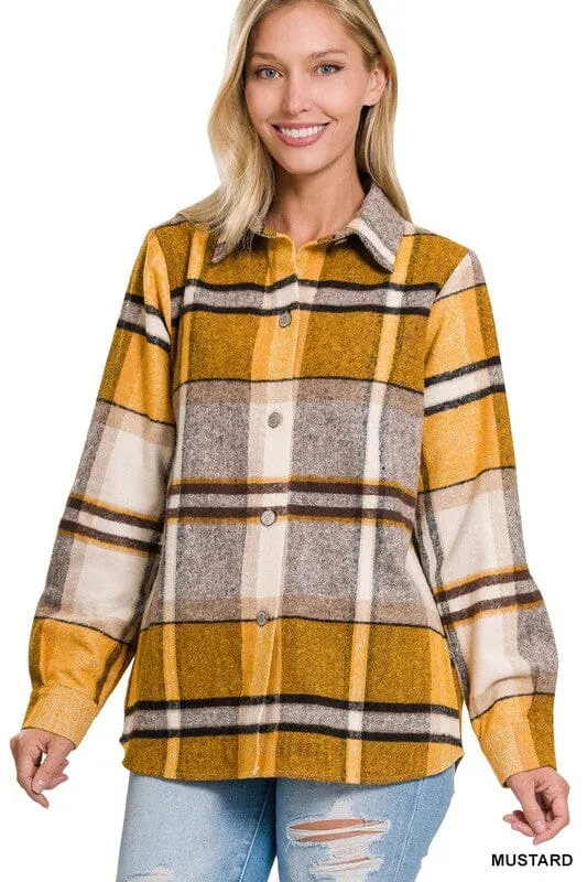 YARN DYED PLAID SHACKET