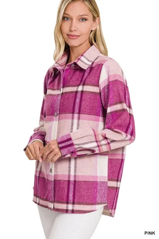 YARN DYED PLAID SHACKET