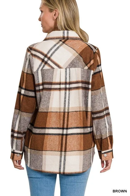 YARN DYED PLAID SHACKET