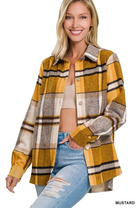 YARN DYED PLAID SHACKET